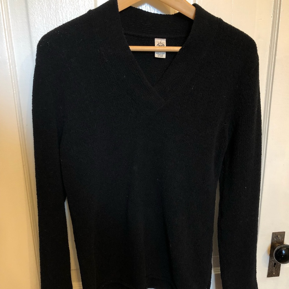 Prana Black V-Neck Sweater